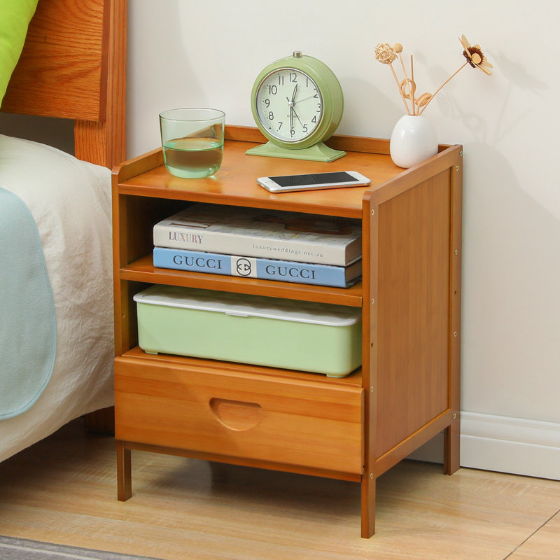Bamboo style nightstand discount